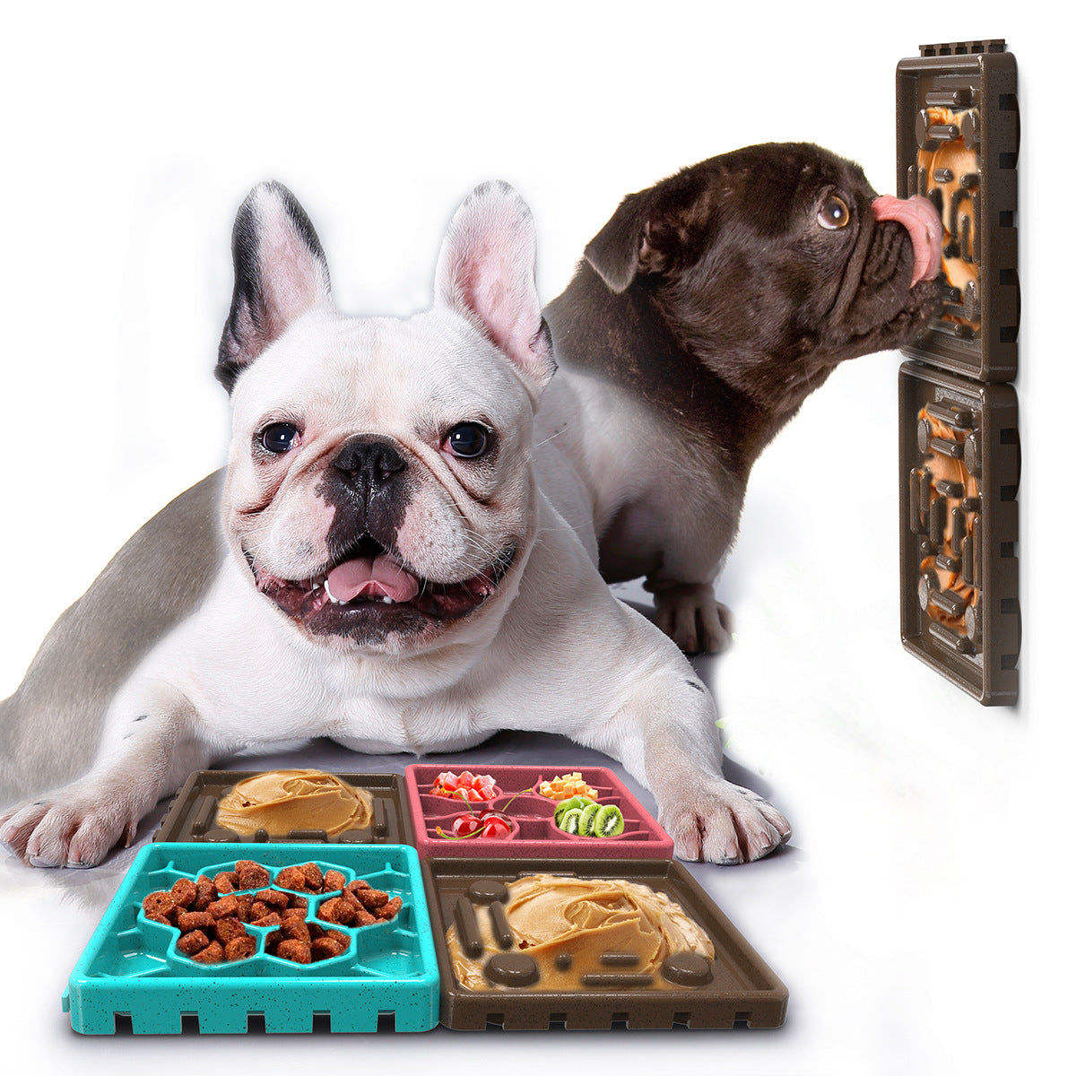 Pawslora Slow Feeder Lick Mat — Anxiety Relief & Enrichment Pad for Dogs & Cats (Suction Cup Base)