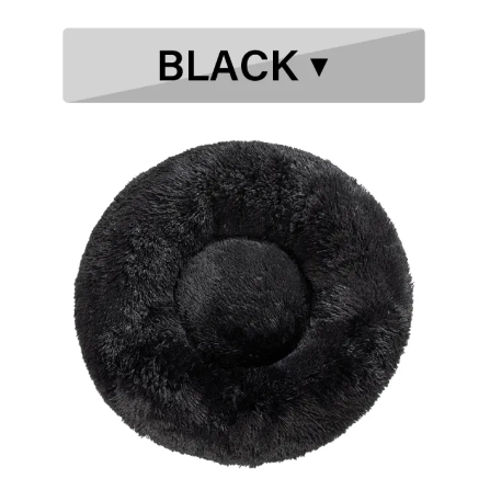 Pawslora Fluffy Donut Dog Bed — Calming Anti-Anxiety  Bed for Dogs & Cats, Machine Washable