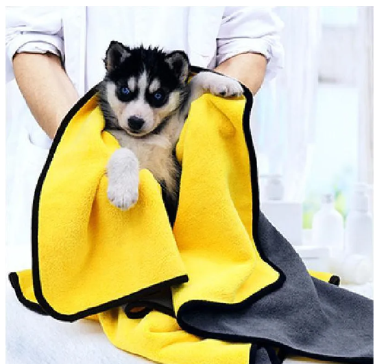 Pawslora Premium Pet Bath Towel — Super Absorbent  Microfiber, Quick-Dry for Dogs & Cats