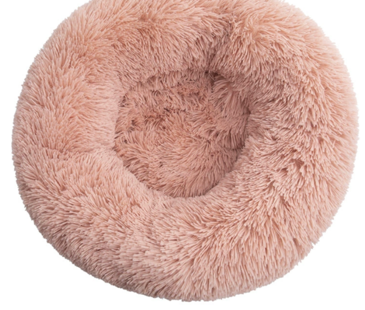 Pawslora Fluffy Donut Dog Bed — Calming Anti-Anxiety  Bed for Dogs & Cats, Machine Washable