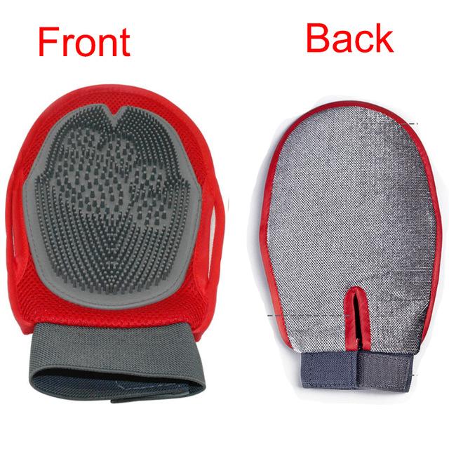 Pawslora Double-Sided Pet Grooming Glove — Massage,  Bathe & Deshed Dogs and Cats in One