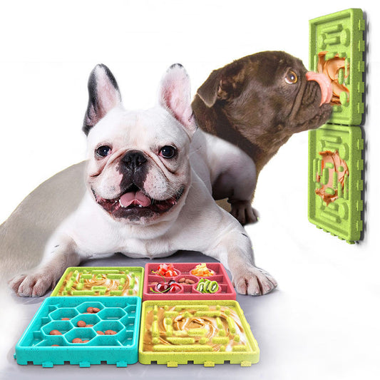 Pawslora Slow Feeder Lick Mat — Anxiety Relief &  Enrichment Pad for Dogs & Cats (Suction Cup Base)